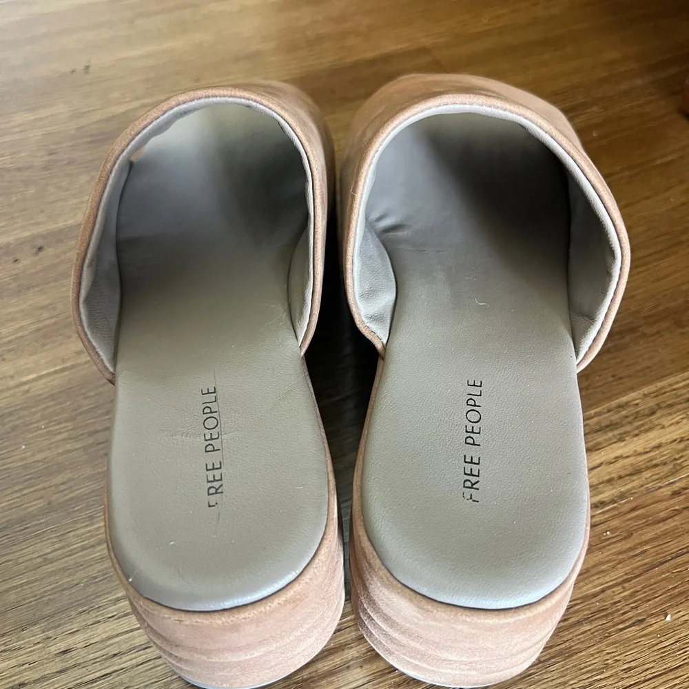 Free People Oak Platform Slide Sandals